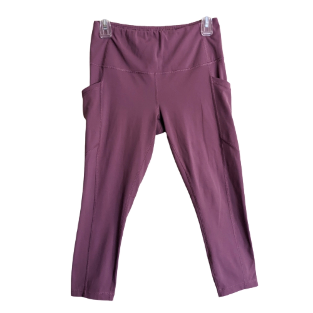 Yogalicious Legging Lux Purple Crop Athletic Stretch Pockets